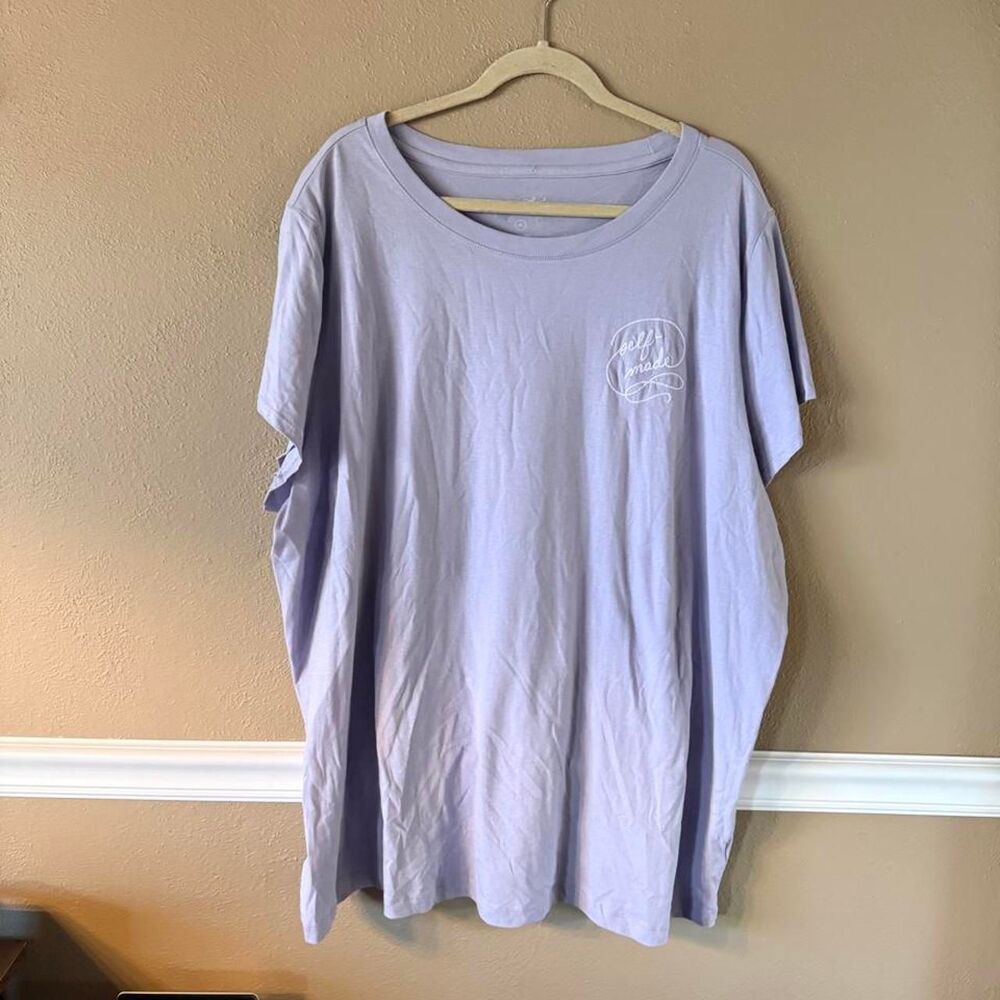 Universal-thread Women's "Self Made" Purple T-shirt, Size 3X